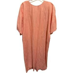 Leslie Fay Pink Short Sleeve Shift Dress Women's Petite Plus Size 18WP